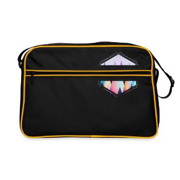 Hipster triangles (geometry) Abstract Mountains - Sac Retro - noir/or - Devant