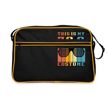Dies ist mein 70er Kostüm - Retro Tasche - Schwarz/Gold - Vorne