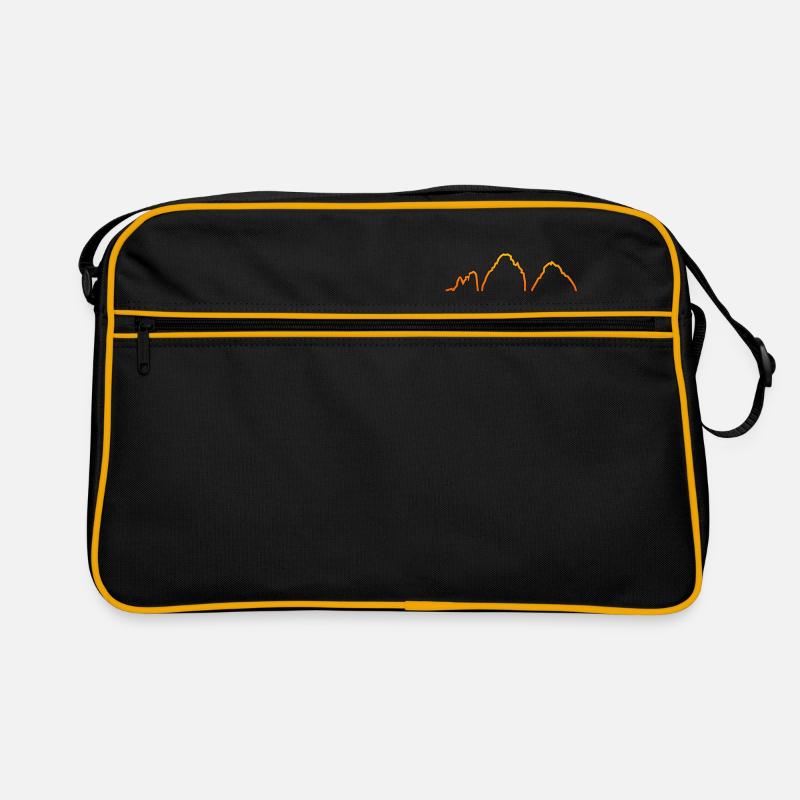 Dolomites Three peaks evening red glow Retro Bag