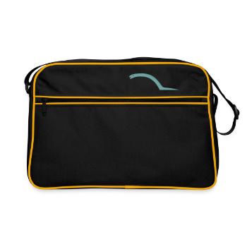 Funny comic Nessie Monster gift dinosaur - Retro Bag - black/gold - Front