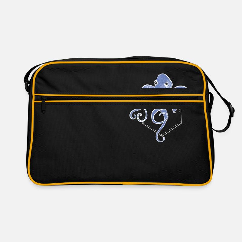 Bleu mignon Octopus Sac Retro