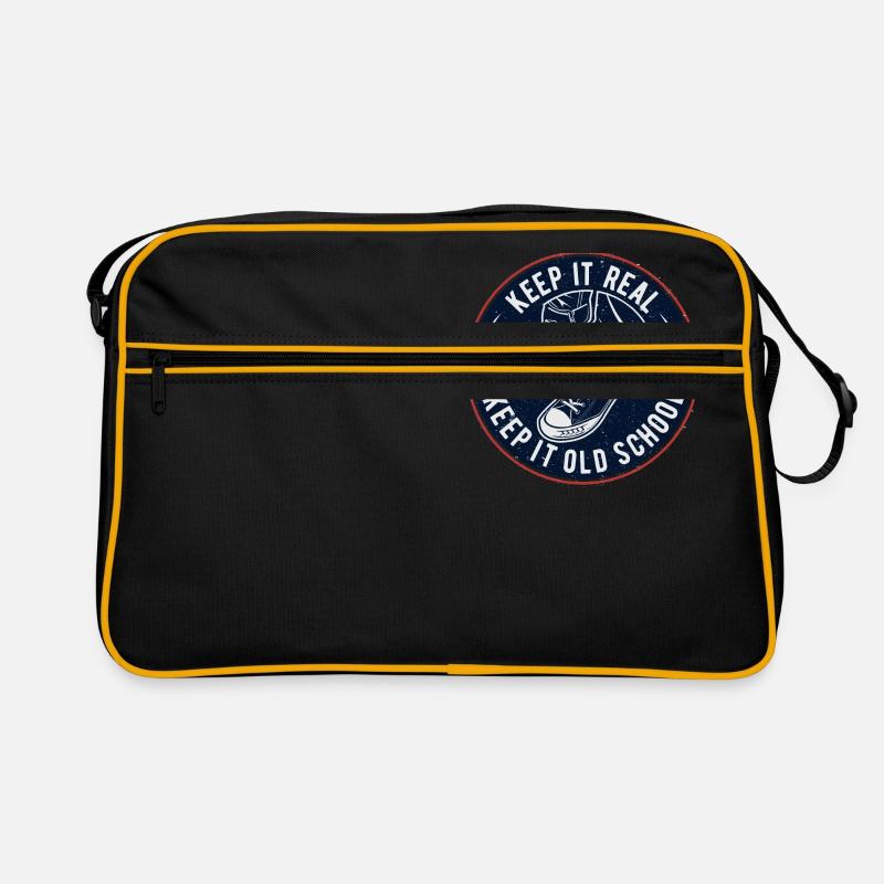 Keep It Oldschool - Retro Tasche - Schwarz/Gold