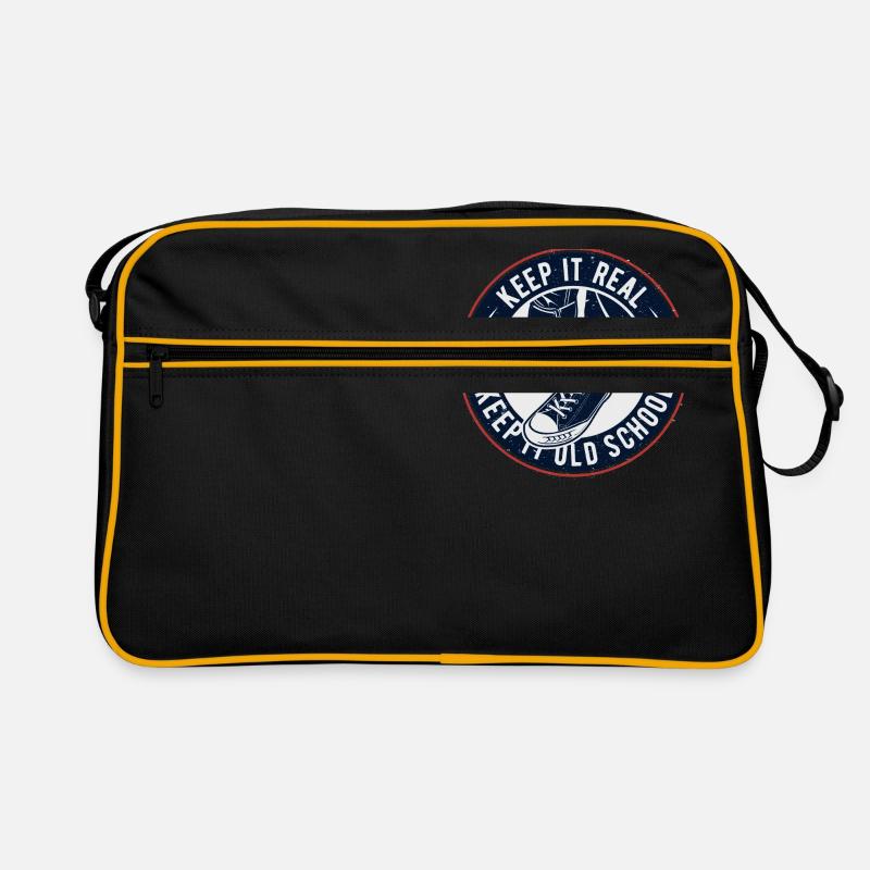 Keep It Oldschool - Retro Tasche - Schwarz/Gold