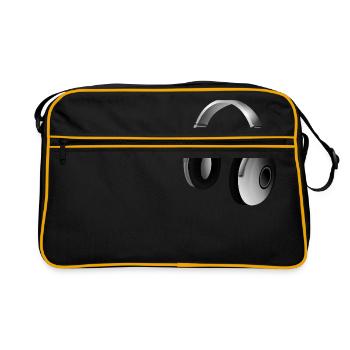 Kopfhörer - Retro Tasche - Schwarz/Gold - Vorne