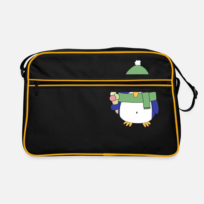Frierender Pinguin Retro Tasche