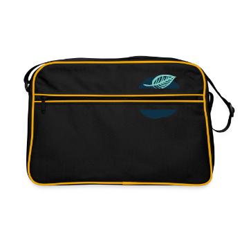 Veganer Vegetarier Tierschutz Geschenkidee - Retro Tasche - Schwarz/Gold - Vorne