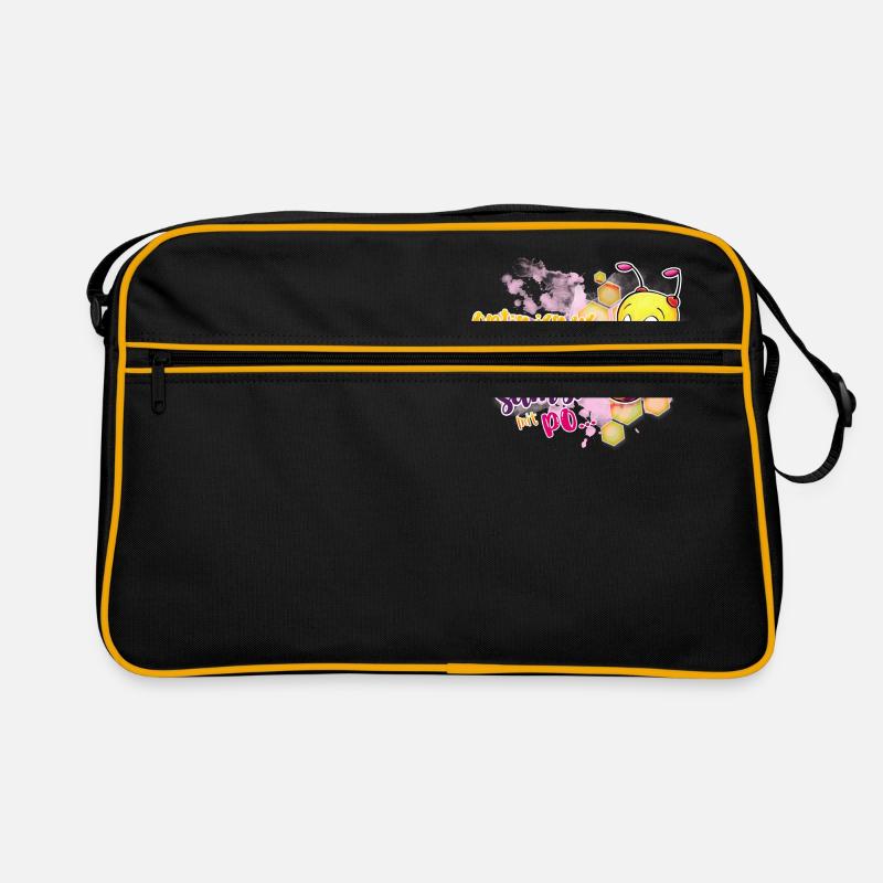 sumsi mit po - Retro Tasche - Schwarz/Gold