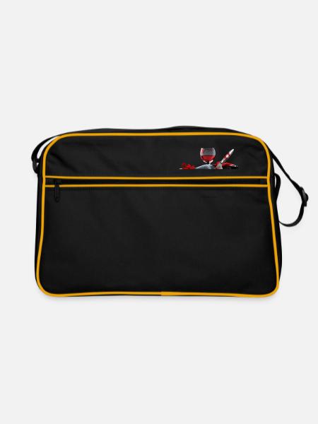 Ich bin Autor - ich darf das - Retro Tasche - Schwarz/Gold