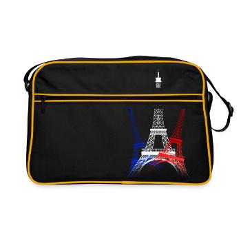 TOUR EIFFEL (Bleu-Blanc-Rouge) - Sac Retro - noir/or - Devant