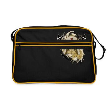 protective skull - Retro Bag - black/gold - Front