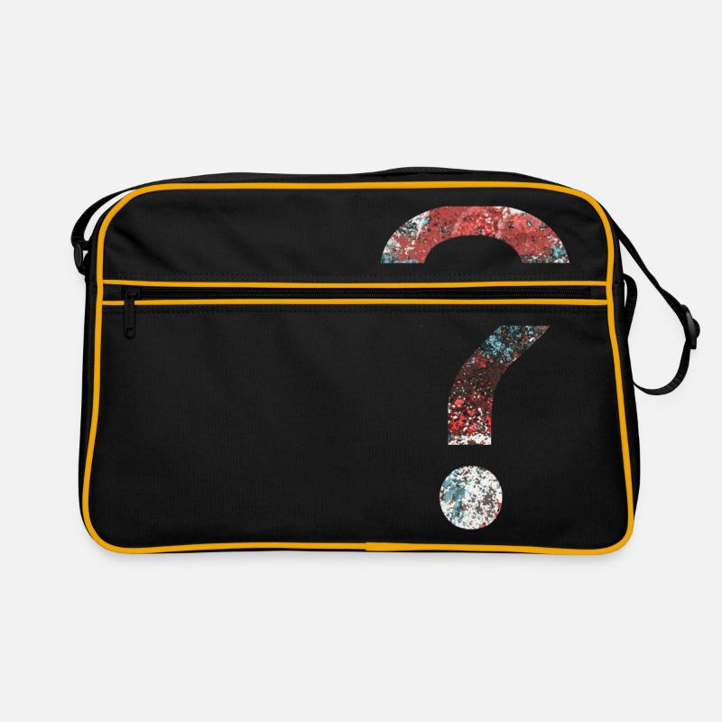 Abstract Question Mark Retro Tasche