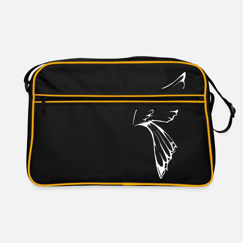 blanc Aile de libellule Sac Retro