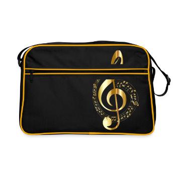 d'or formant clé - Sac Retro - noir/or - Devant