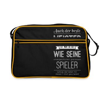 Pen and paper meister geschenk - Retro Tasche - Schwarz/Gold - Vorne