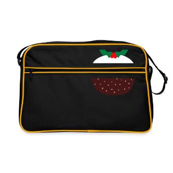 Pudding de Noël - Sac Retro - noir/or - Devant