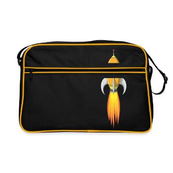 Launching rocket - Retro Bag - black/gold - Front