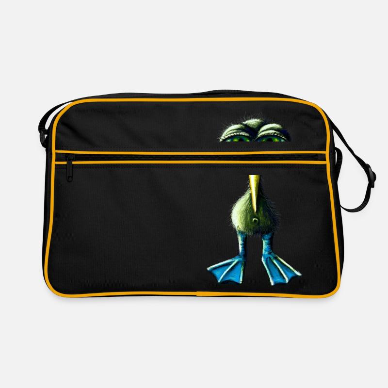 Blaufusstoelpel - Retro Tasche - Schwarz/Gold