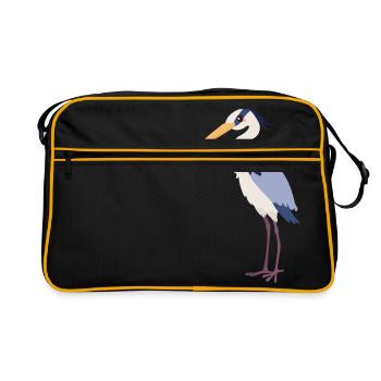 héron - Sac Retro - noir/or - Devant