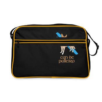 Can de Palleiro (without border - filled brown) txt - Retro Bag - black/gold - Front