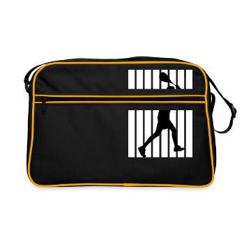 Squash - Retro Tasche - Schwarz/Gold - Vorne