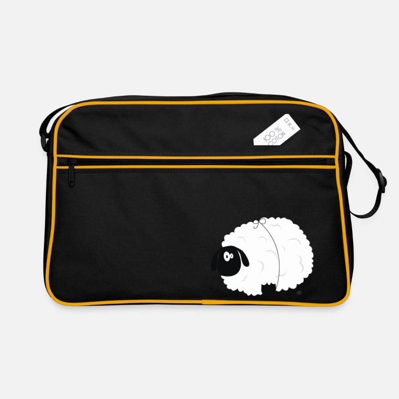100 % coton - Sac Retro - noir/or