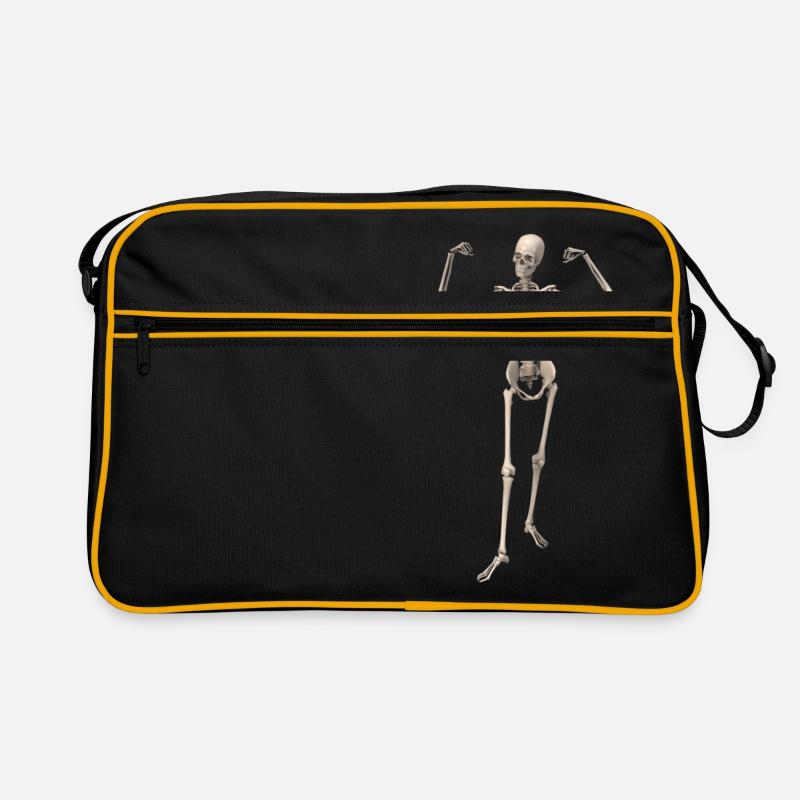 skeleton bone man Retro Tasche