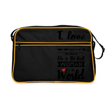 L'amour meilleure femme - J'aime Julia - Sac Retro - noir/or - Devant