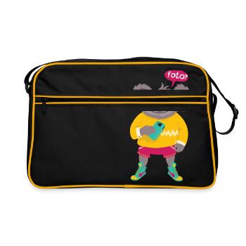 Photo à la mode -Tier veut un autoportrait - Sac Retro - noir/or - Devant