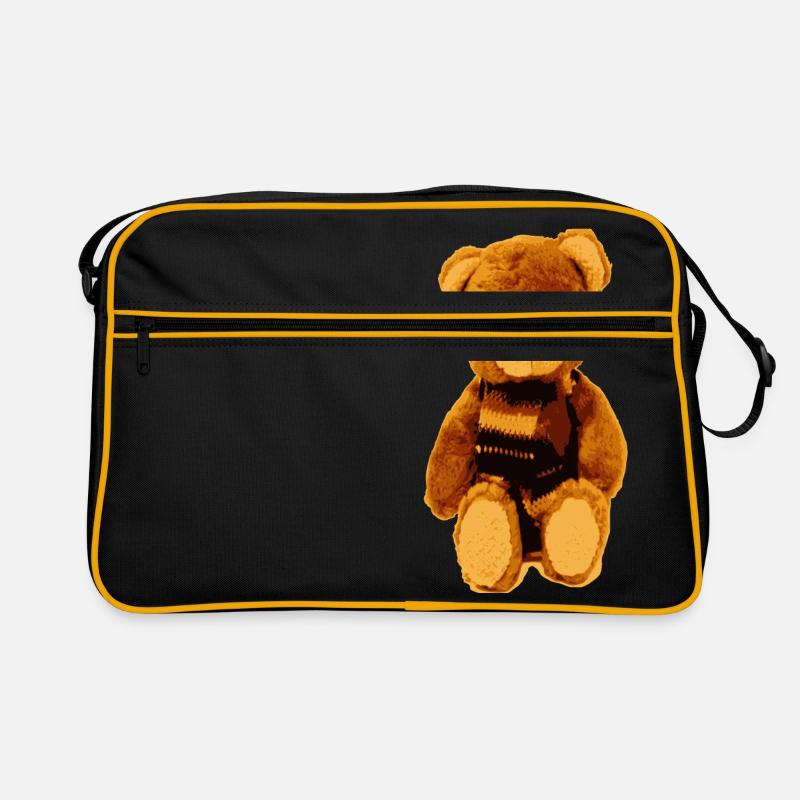 teddy - Retro Tasche - Schwarz/Gold