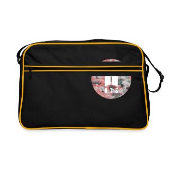 BLUMEN - Retro Tasche - Schwarz/Gold - Vorne