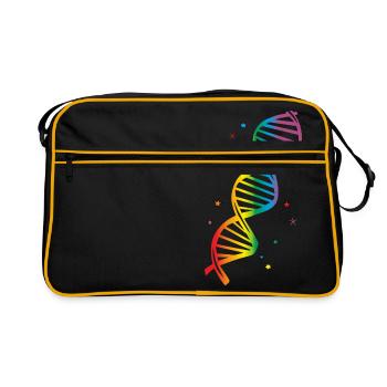Fabulous lgbt dna, gay pride - Sac Retro - noir/or - Devant