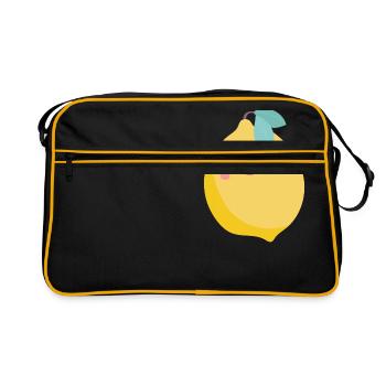 lemon - Retro Bag - black/gold - Front