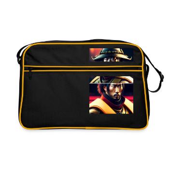 Futuristic Samurai - Retro Bag - black/gold - Front