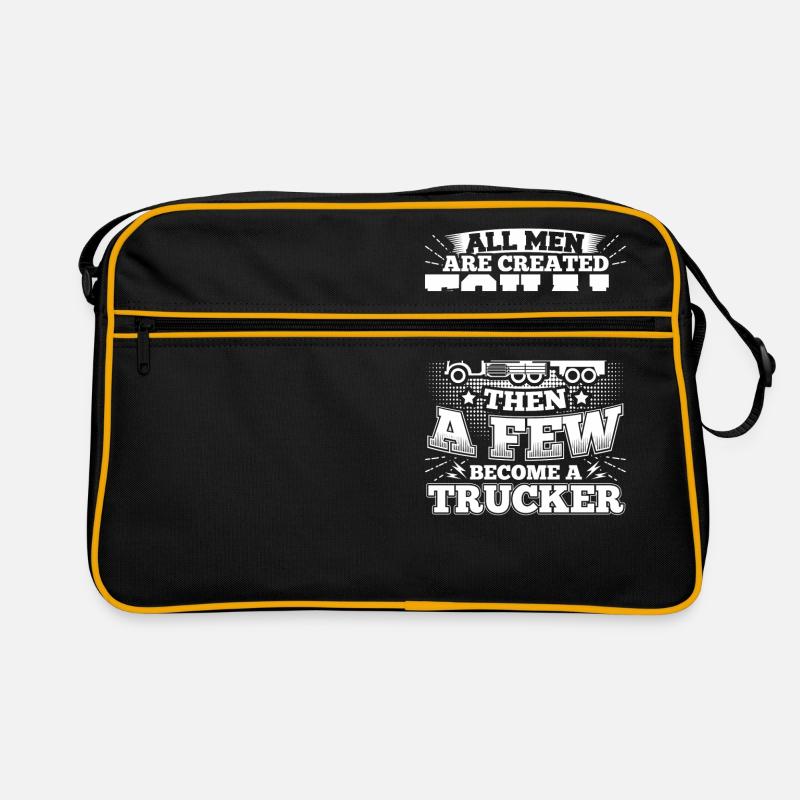 Funny Trucker Hat All Men Equal - Retro Bag - black/gold