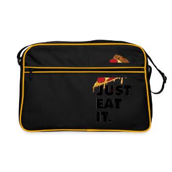 pizza - Retro Tasche - Schwarz/Gold - Vorne