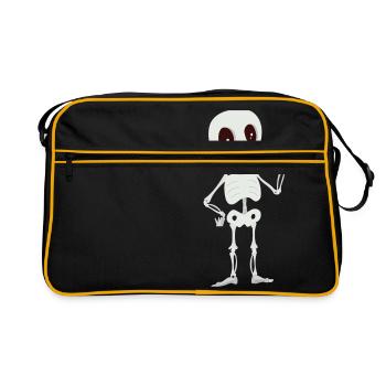 squelette - Sac Retro - noir/or - Devant