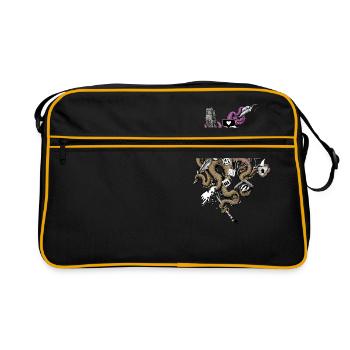 Octopus - Retro Tasche - Schwarz/Gold - Vorne