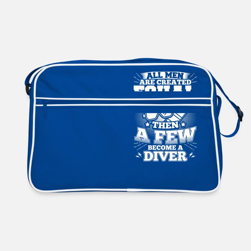 Funny Diving Diver Dive Shirt All Men Equal Retro Tasche