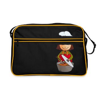 Madame Le Chef - Sac Retro - noir/or - Devant