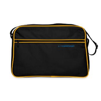Behindert mit Bewertung - Retro Tasche - Schwarz/Gold - Vorne