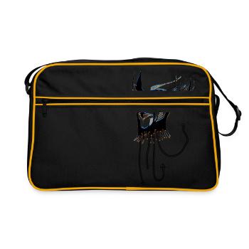 visage étrange - Sac Retro - noir/or - Devant
