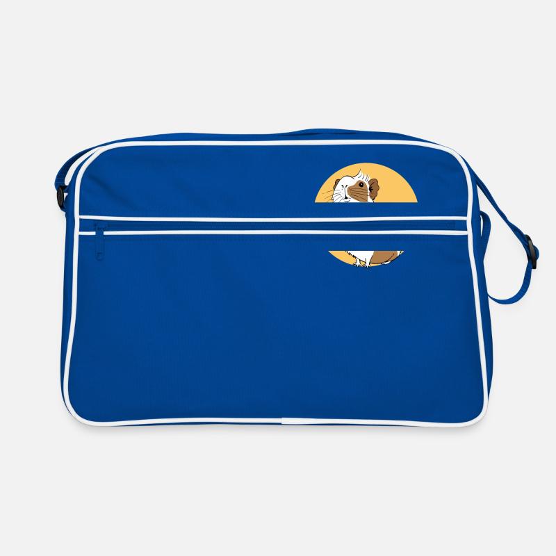 curious guinea pig yellow background Retro Bag