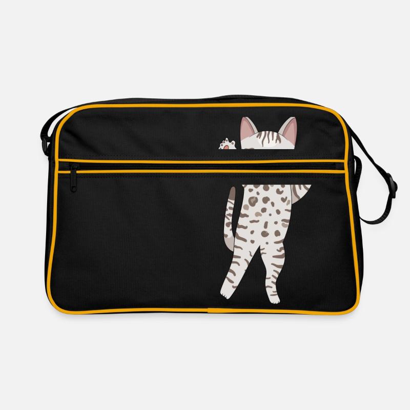 Grauer Bengal Retro Tasche