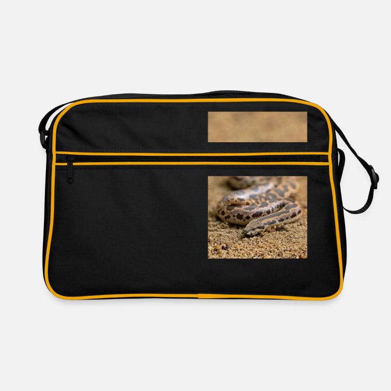 Boa de sable à écailles rugueuses - Eryx conicus - Sri Lanka - Sac Retro - noir/or