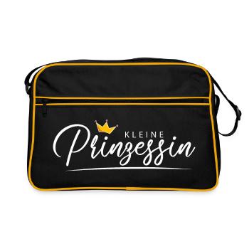 kleine Prinzessin - Retro Tasche - Schwarz/Gold - Vorne