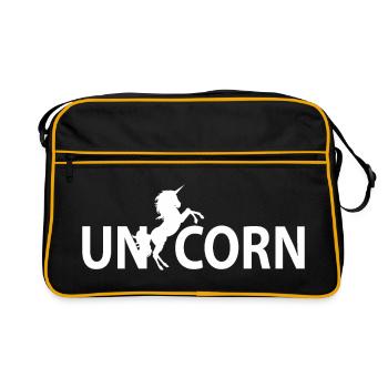 Licorne - Silhouette - Sac Retro - noir/or - Devant