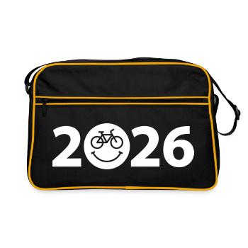 Tour à vélo 2026, VTT 2026, Vélo 2026 - Sac Retro - noir/or - Devant