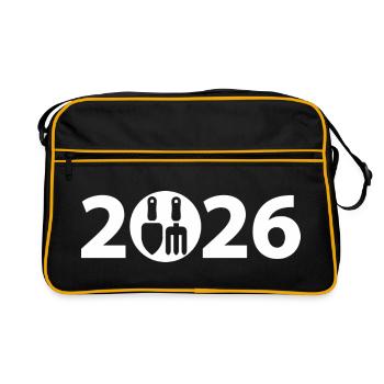 Jardinier 2026, Horticulture 2026 - Sac Retro - noir/or - Devant