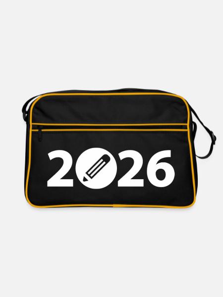 Writer 2026, Student 2026, Student 2026 - Retro Bag - black/gold - Front