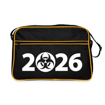 Biohazard 2026, Danger 2026, Spam 2026 - Retro Bag - black/gold - Front